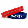 Personalisierte Silikonarmbänder mit 1-farbigem Druck Cintapunto®