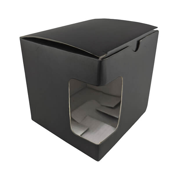 Schwarzer Verpackung mit Fenster