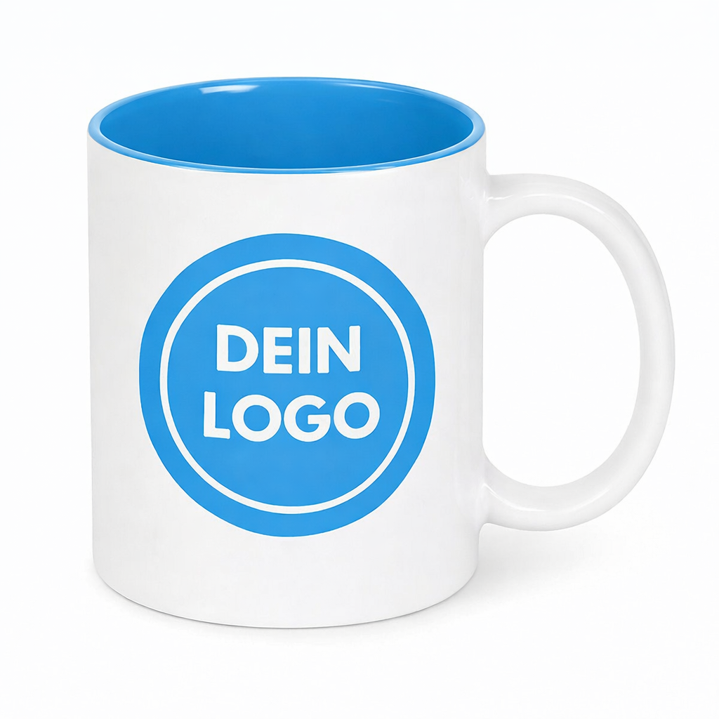 Tassen bedrucken mit Logo | Weiß mit farbigem Innenraum – Bild 2